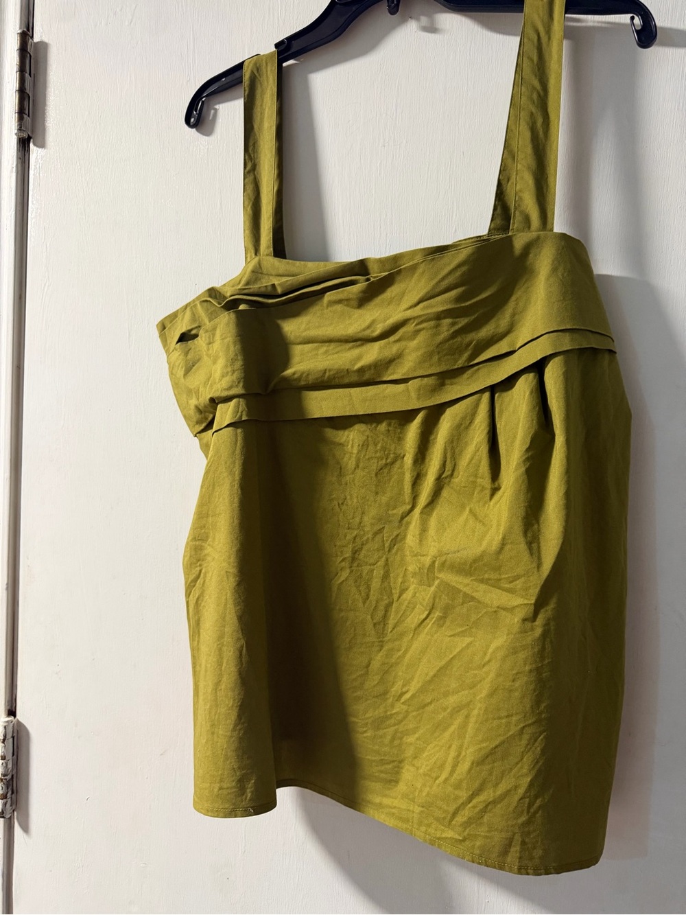 New York & Company Olive Green Square Neck Camisole